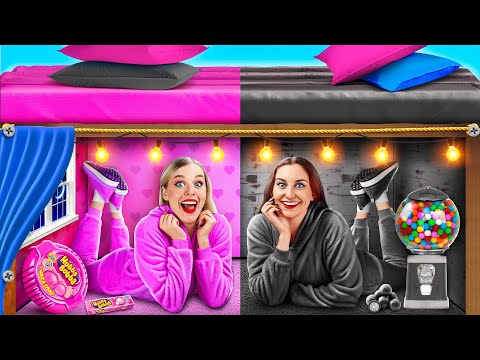 Секретные домики под кроватью | 24 часа Челлендж #2 от Multi DO Challenge