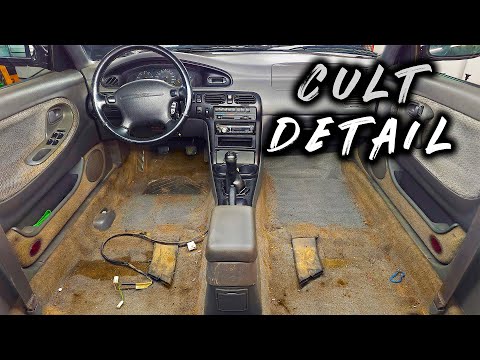 Cleaning the Dirtiest LIGHT GRAY Interior of a 29-Year-Old Car