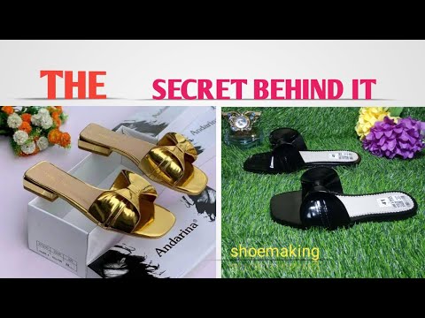 How to make this trendy complicated ladies slide slippers #beginners #shoemaking