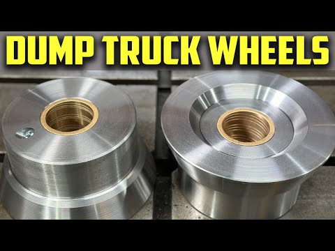 Machining 18-Wheeler Dump Truck Wheels | 271lb 1045 Billet