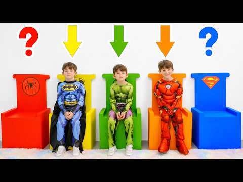 Superhero Hide & Seek! 🦸♂️ Color Rooms Challenge