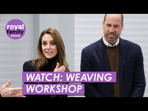 WATCH: Prince William and Princess Kate Visit Weaving Studio