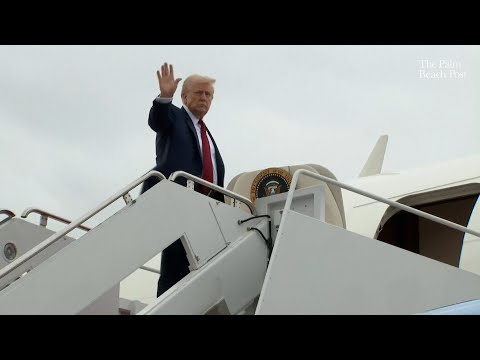 President Donald Trump departs DC, flies to New Jersey in Air Force One for weekend at golf course