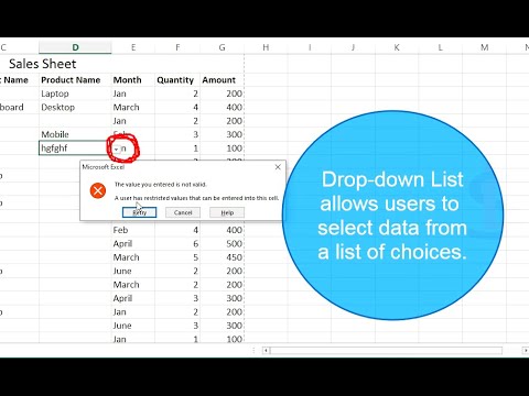 How to Add Remove Drop Down List in Excel | swift learn