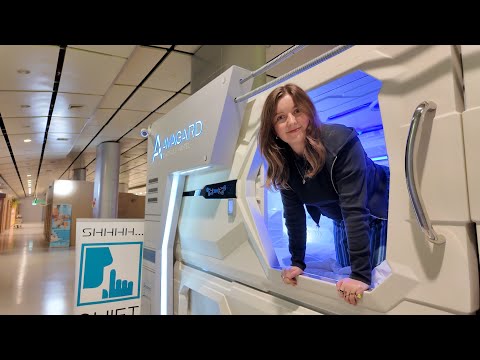 I slept in a pod hotel in the basement of Bangkok Airport