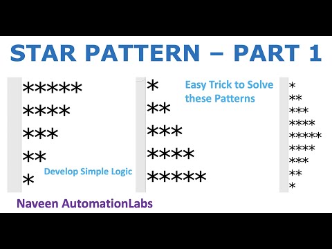 Star Pattern Logic - Part 1 - By Naveen AutomationLabs