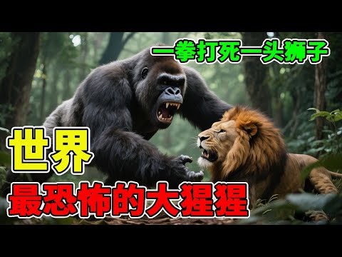 盤點世界上最恐怖的大猩猩！ 你知道大猩猩有多恐怖嗎？ 你看過一拳可以輕鬆打死獅子的大猩猩嗎？ 【黑土日記】