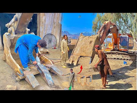 How to Repair Broken Excavator Bucket Amazing Repairing In The Workshop Production