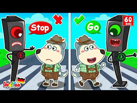 Wolfoo Geschichte 🐺 Rotlicht, Grünlicht – Kinder lernen Verkehrsregeln und Verkehrssicherheit!