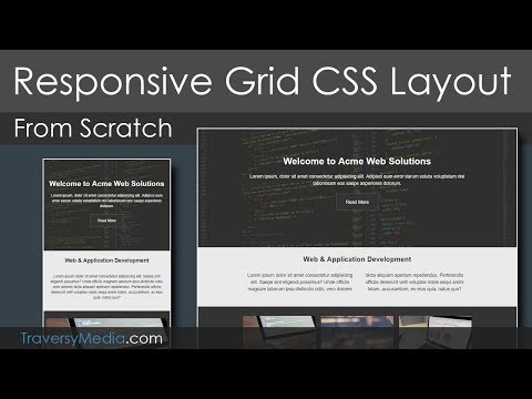Grid CSS Responsive Website Layout - "Mobile First" Design
