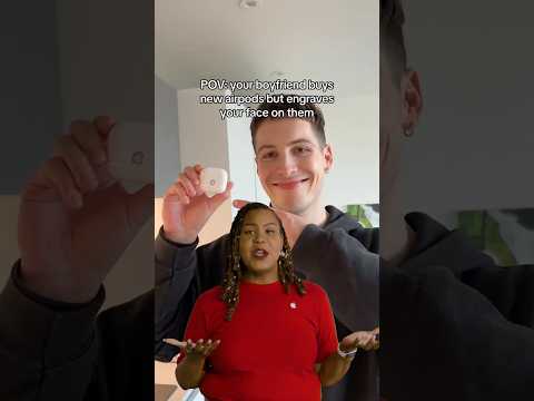 Engrave your Memoji on AirPods. Tip from Garryn at the Apple Store. #Shorts