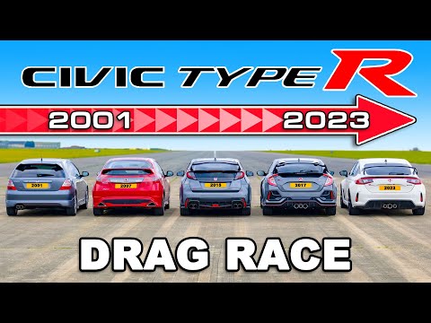 Honda Civic Type R Generations DRAG RACE