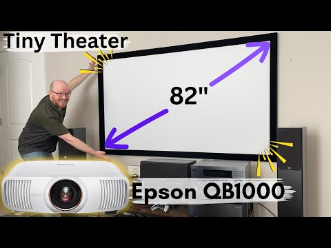 Huge Screen in a Tiny Atmos Theater!! Silver Ticket Screen + Epson QB1000 Laser Projector