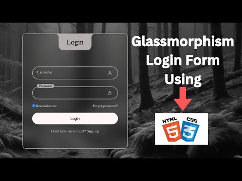 How to Create Modern Login Form using HTML & CSS | Glassmorphism