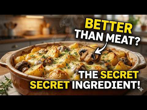 The Secret to CRISPY Potatoes & Mushrooms (Oven Baked)