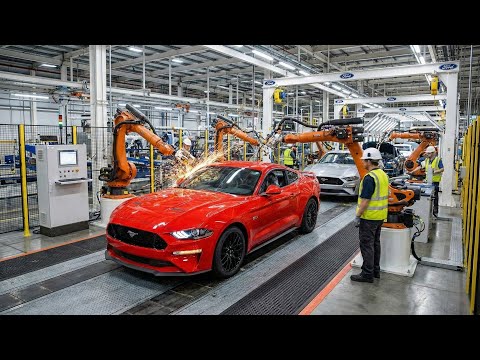 Ford Mustang GT Factory Production - How 5.0L Coyote V8 is Built | American Muscle