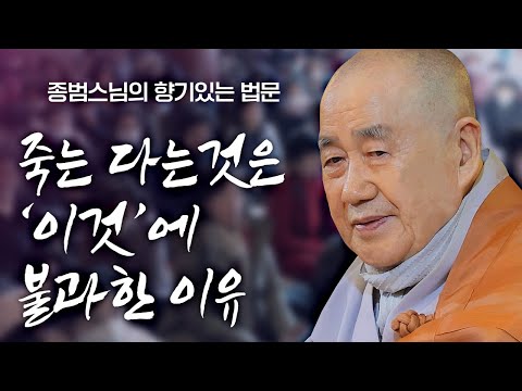 죽는 다는 것이 '이것'에 불과한 이유 [종범스님의 향기있는 법문]