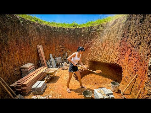 Building a Drainage System for a New Garden Toilet - Completely Handmade