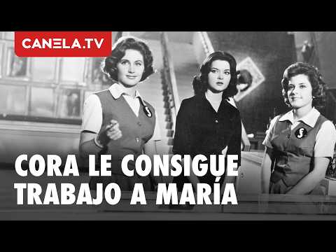 Cora le consigue trabajo a María en la tienda en MUCHACHAS QUE TRABAJAN | Cine de Oro | Canela.TV