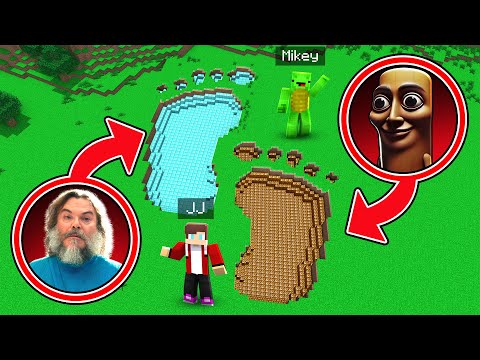 JJ and Mikey Found TUNG TUNG SAHUR and STEVE MOVIE Footprints in Minecraft Maizen!