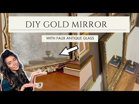 DIY VINTAGE GOLD MIRROR | Budget Antique Look 