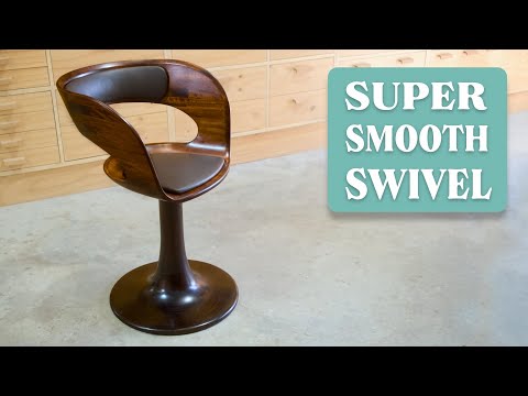 Scrap Wood Retro Chair Build - Easy To Make Swivel Mechanism