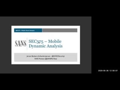 Mobile Application Dynamic Analysis