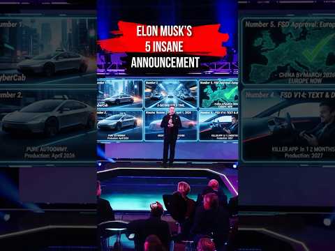Elon Musk Reveals 5 Wild Tesla Announcements!