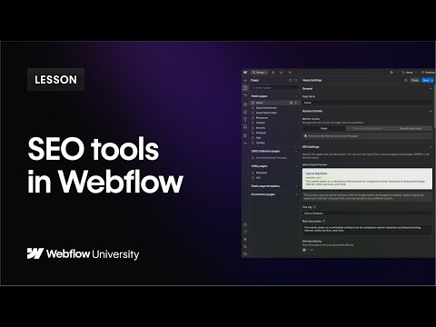 SEO tools to improve site rankings and performance — Webflow tutorial