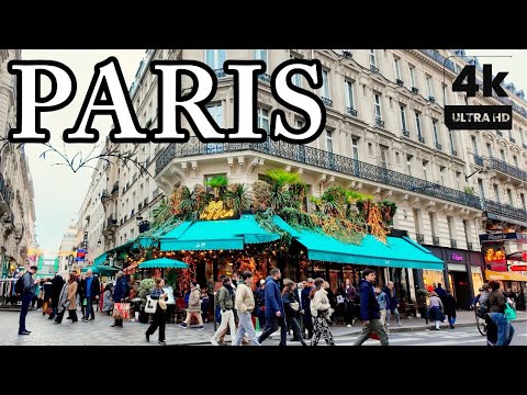16 December 2025 PARIS 🇫🇷 FRANCE 4K HDR WALK WINTER 🎄PARISIAN STREET WALKING TOUR✨Paris Saint Lazare