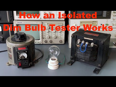 How An Isolated Dim Bulb Tester Works (Current Limited Isolation Transformer And VARIAC)