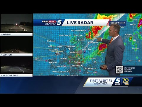 3 a.m. update: Thunderstorms move across Oklahoma