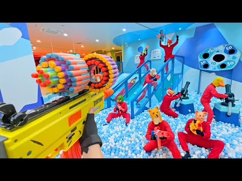 Nerf War | Amusement Park Battle 115(Nerf First Person Shooter)