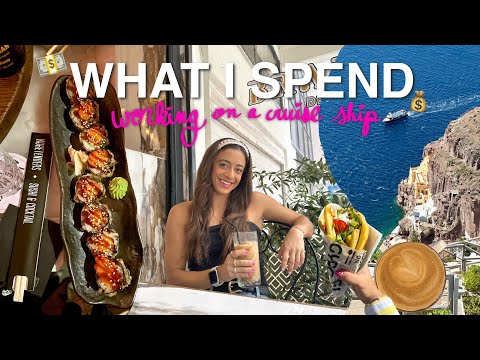 WHAT I SPEND (in a week) WORKING ON A CRUISE SHIP🛳️💵 port days, onboard amenities + typical expenses