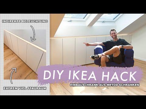 Build your own built-in wardrobe with indirect lighting - DIY Ikea wardrobe hack with amazing res...