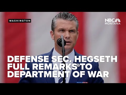FULL REMARKS: Defense Secretary Hegseth vows to cut 'toxic ideological garbage' in the US military