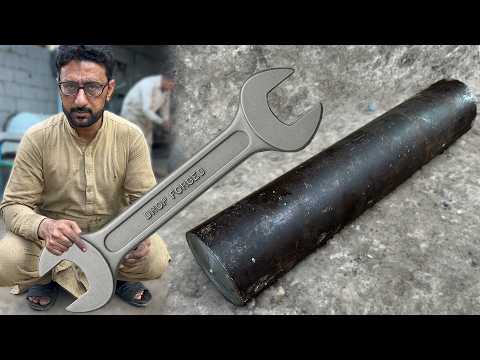 CNC Can’t Beat This...! Amazing Handcrafted Process of Spanner Made on Manual Lathe from Solid Steel
