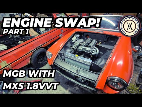 MGB Roadster - MX5 1.8 VVT Engine Swap and More Lightweight Modifications LE50 V8 More Power