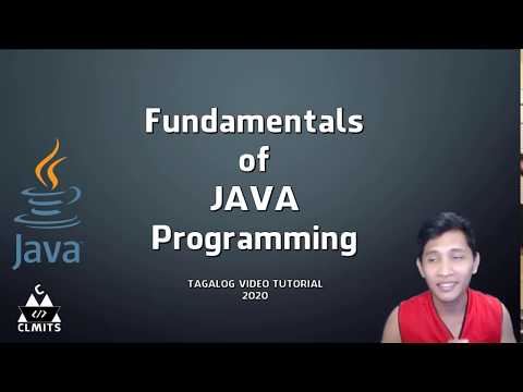 Intro to Fundamentals of JAVA Programming Tagalog Tutorial