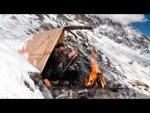 Surviving 4 Days in a Snowstorm | Frozen and Alone | Winter Bushcraft