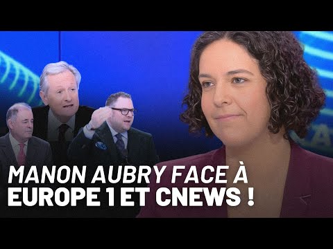 Manon Aubry facing off against Europe 1 and Cnews!