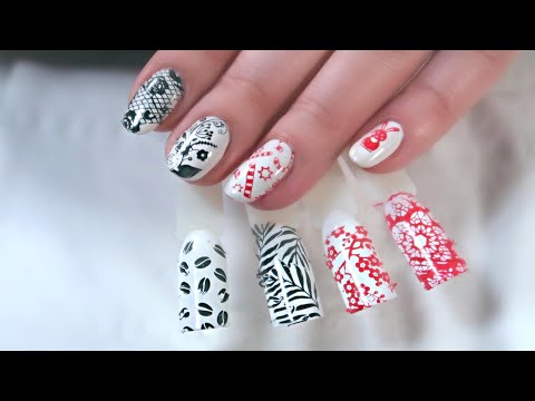 💅... Satisfying Nail Stamping ...💅 ASMR / Soft-Spoken / Peeling / Clicky-Clacky