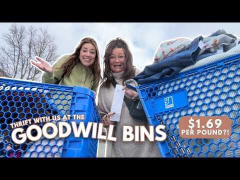 A FULL Cart for $30?! | Goodwill Bins | Thrift With Me | Thrift Haul Try On