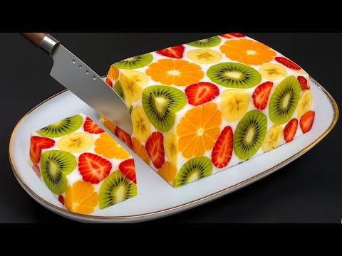 😍 No-bake dessert in 5 minutes – with milk and fruit!