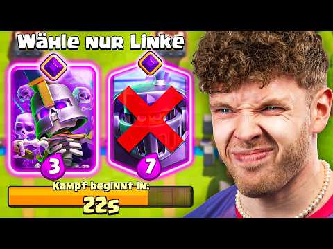 😱❌NUR LINKE KARTEN WÄHLEN, BIS ICH VERZWEIFLE... (GRATIS EMOTE) | Clash Royale Deutsch