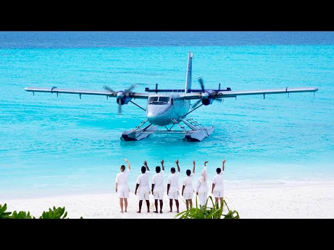 Maldives seaplane transfer | Most beautiful flight in the world (4K UHD)