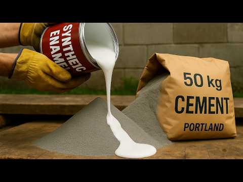 Mix CEMENT with SYNTHETIC ENAMEL and see the secret that can be worth gold in construction!