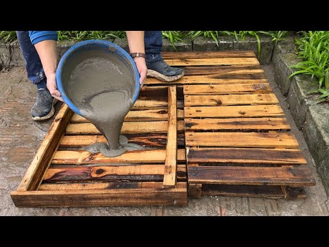 Amazing Creation from Cement and Pine Pallets - DIY Coffee table and Chairs