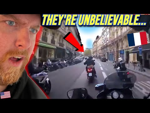 American Reacts to The CRAZIEST Police Biker VS Scooter CHASE in Paris