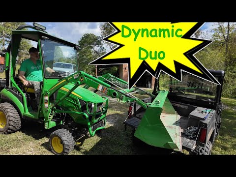 John Deere 1025R And The Polaris 570 Midsize Sharing The Load
